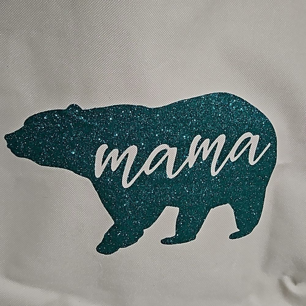 Canvas Tote Sparkle Mama Bear NWOT - Picture 2 of 6
